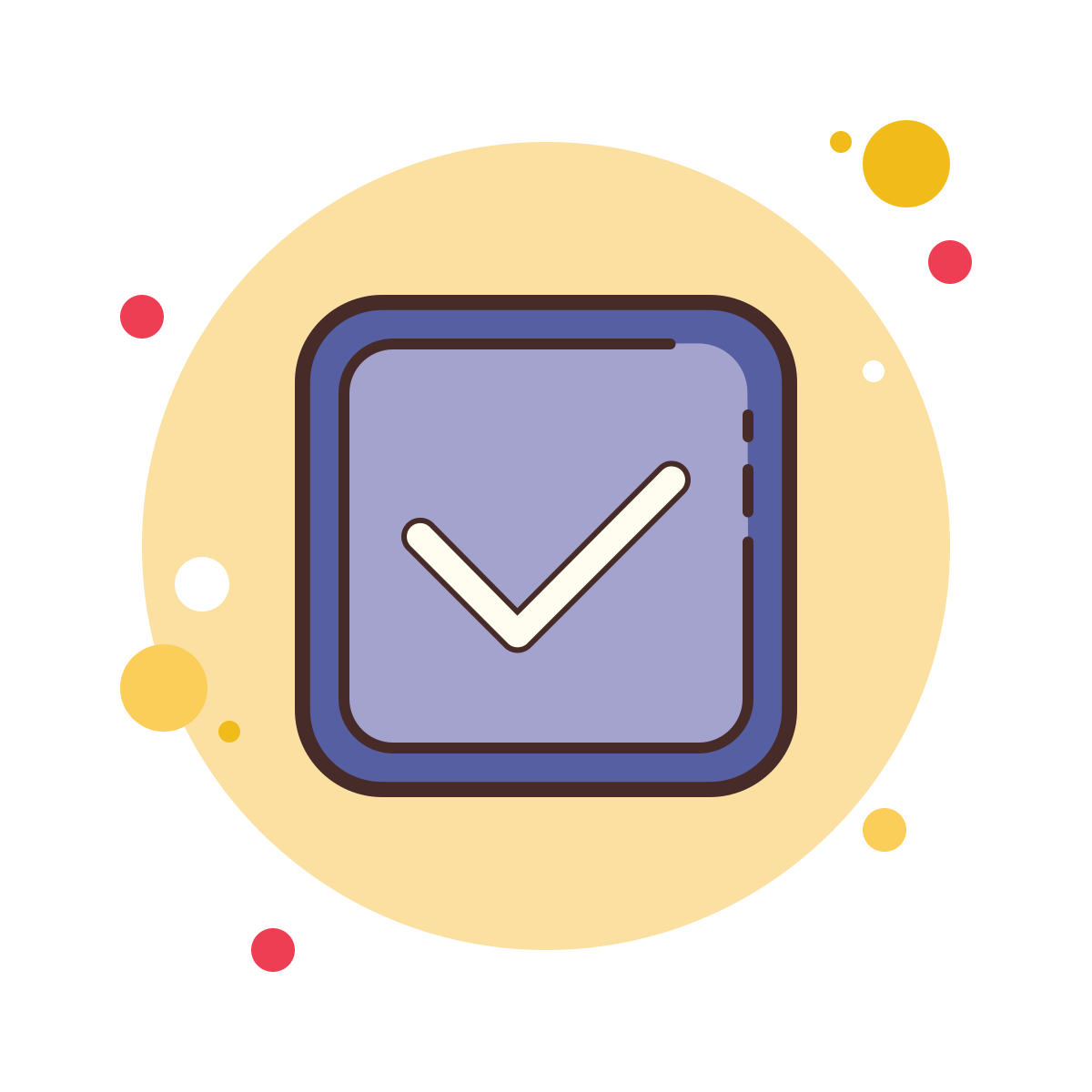 bubbles style checked checkbox icon