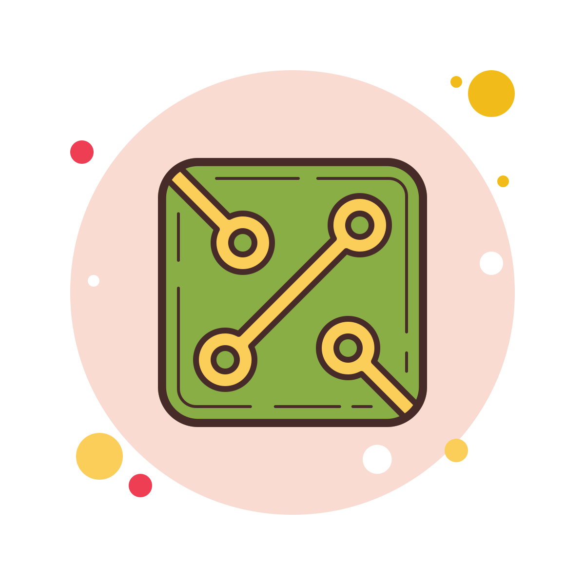 bubbles style circuit icon