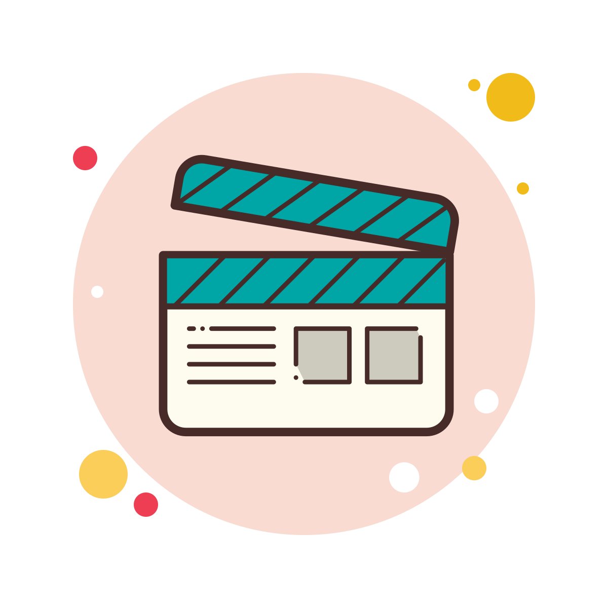 bubbles style clapperboard icon