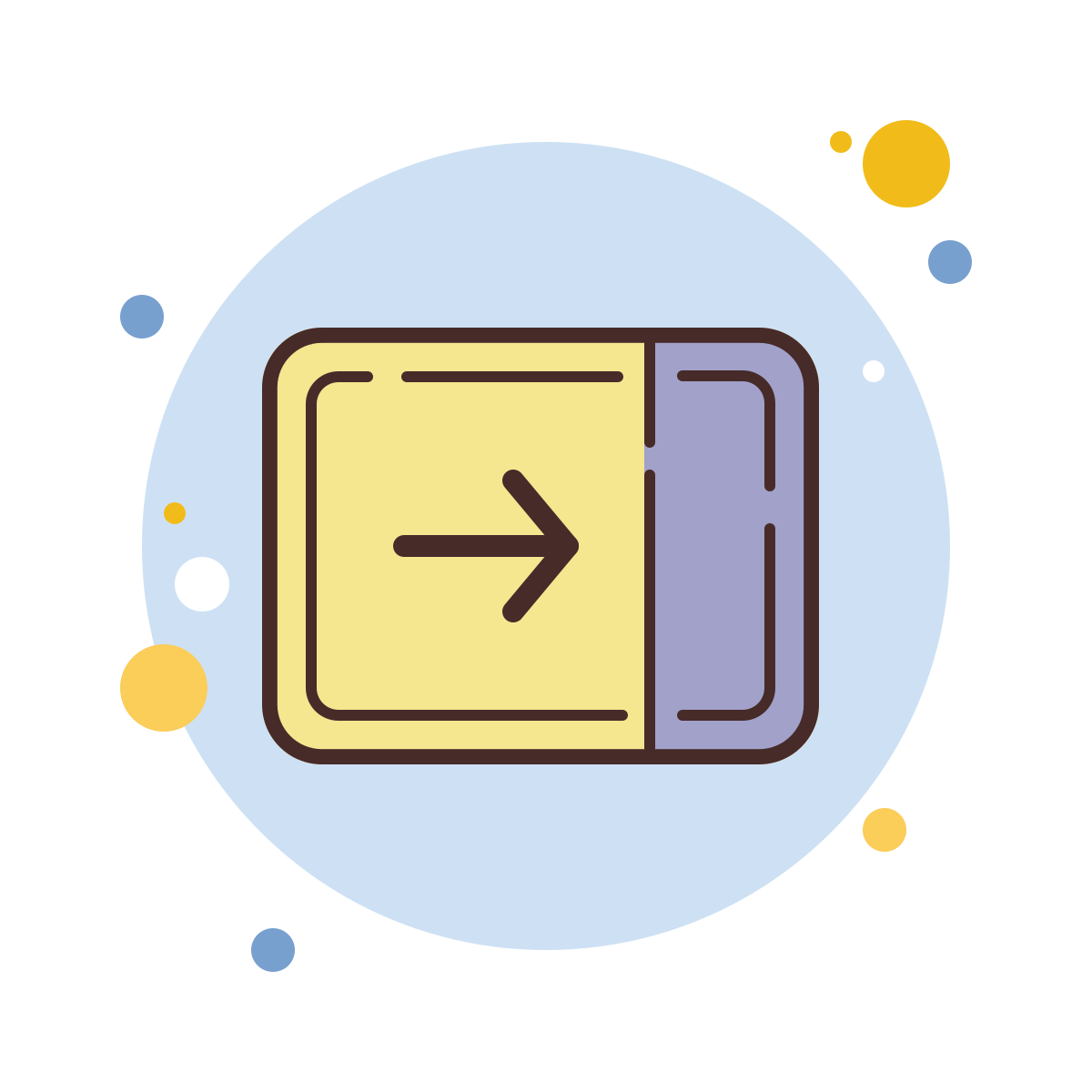 bubbles style close pane icon