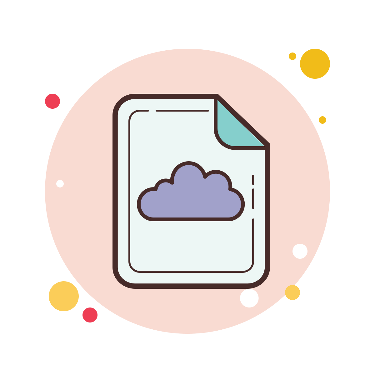 bubbles style cloud file icon