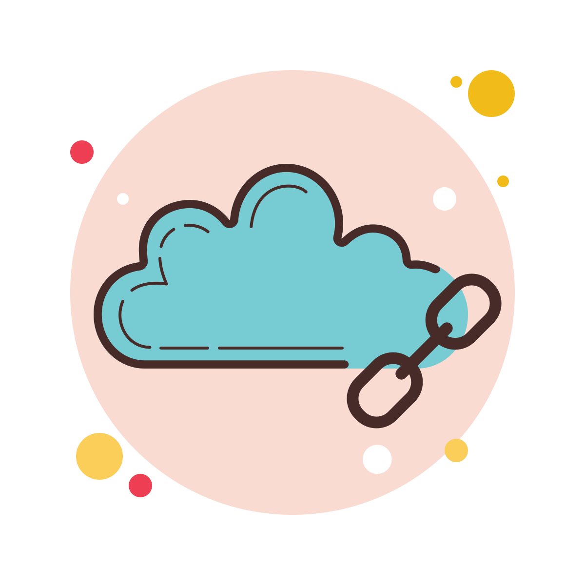 bubbles style cloud link icon