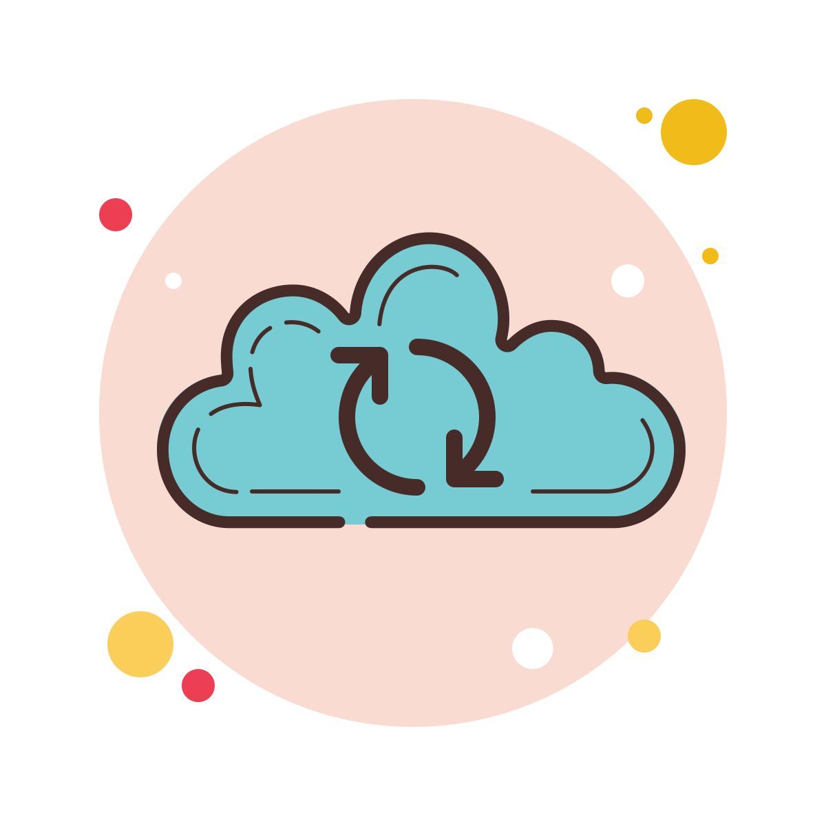 bubbles style 클라우드 동기화 icon