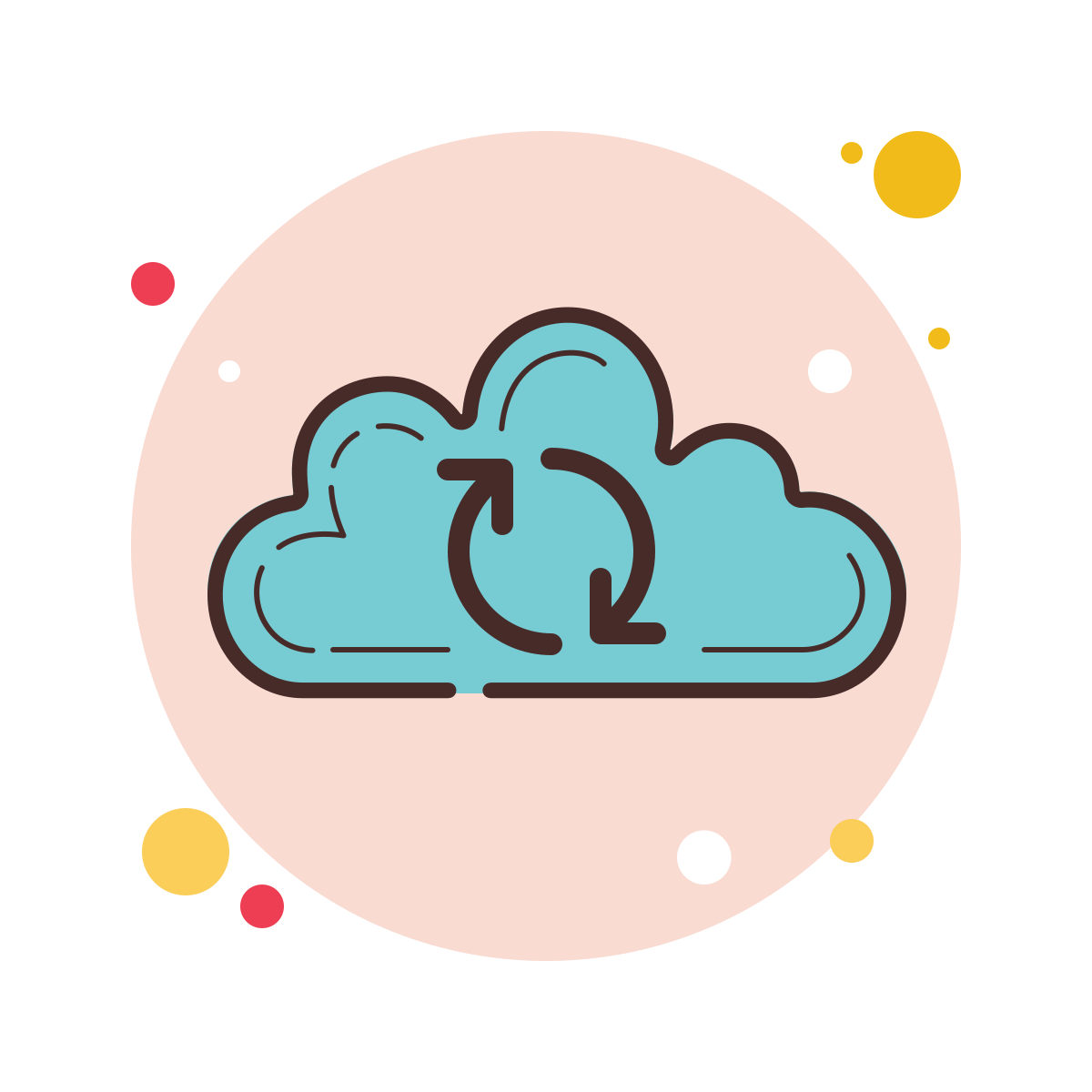 bubbles style cloud sync icon