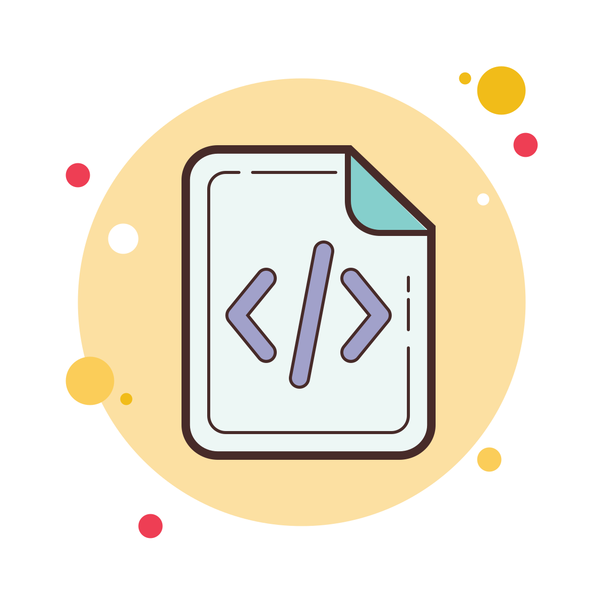 bubbles style code file icon