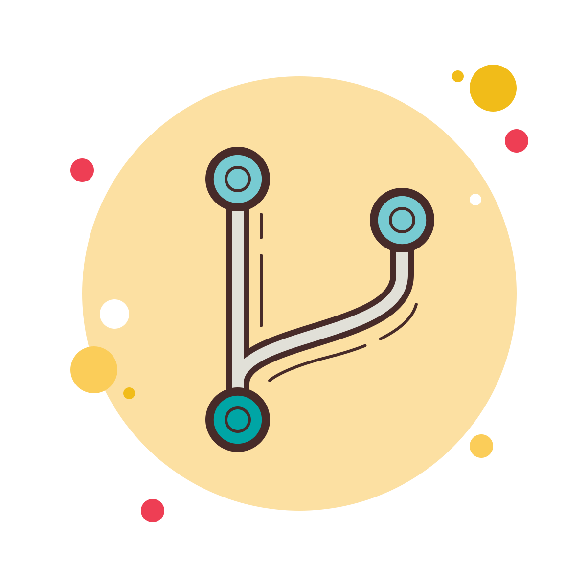 bubbles style code fork icon