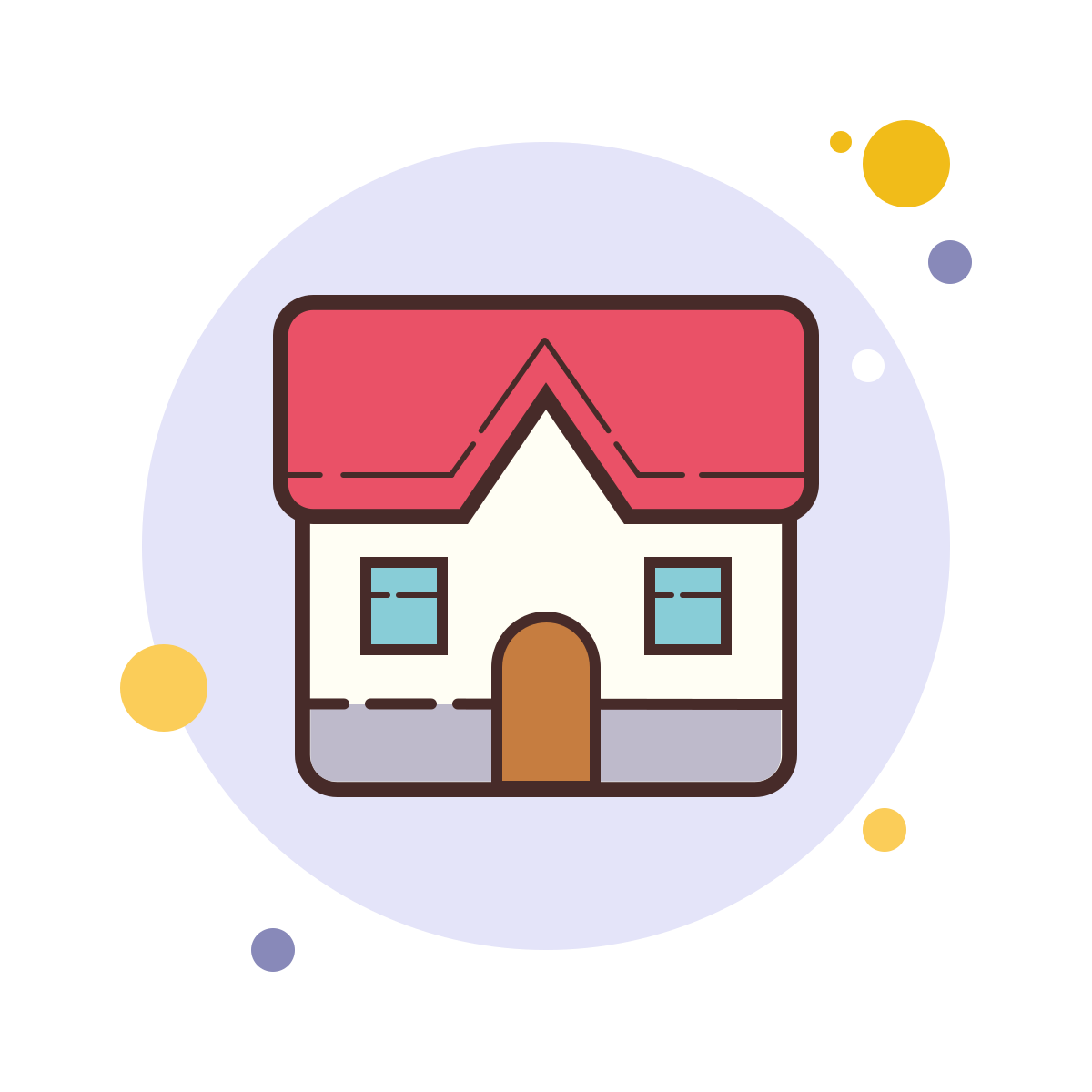bubbles style cottage icon
