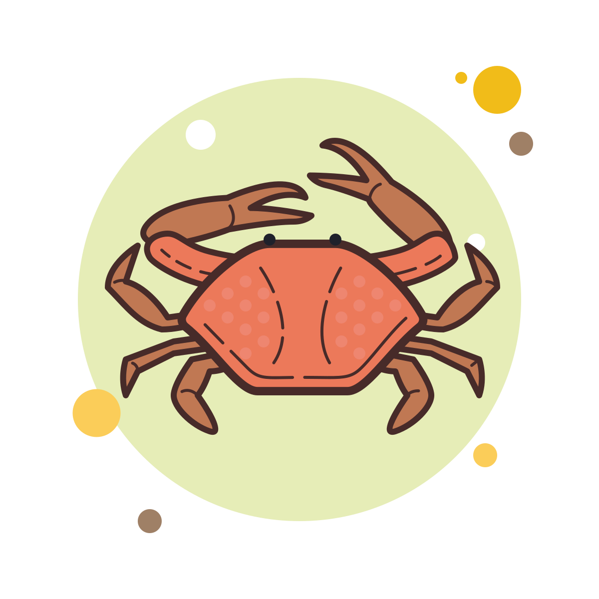 bubbles style crab icon
