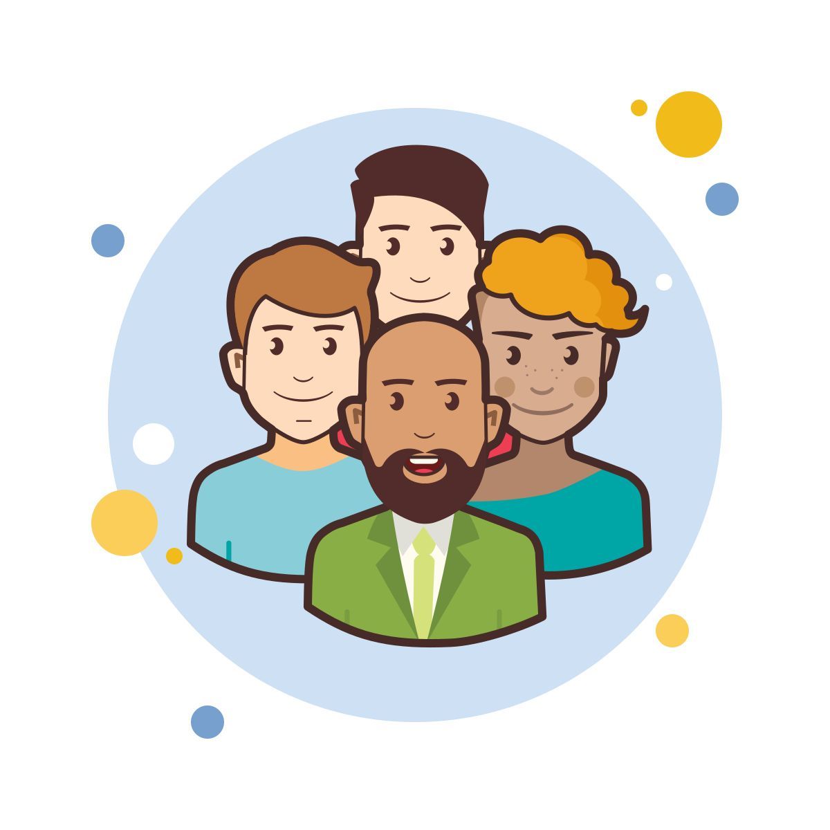 bubbles style foule icon