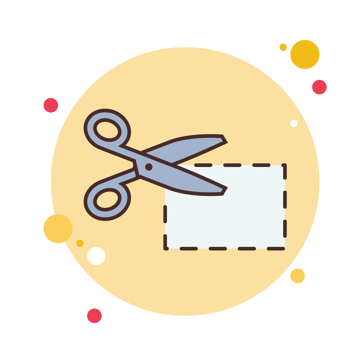 bubbles style cutting coupon icon