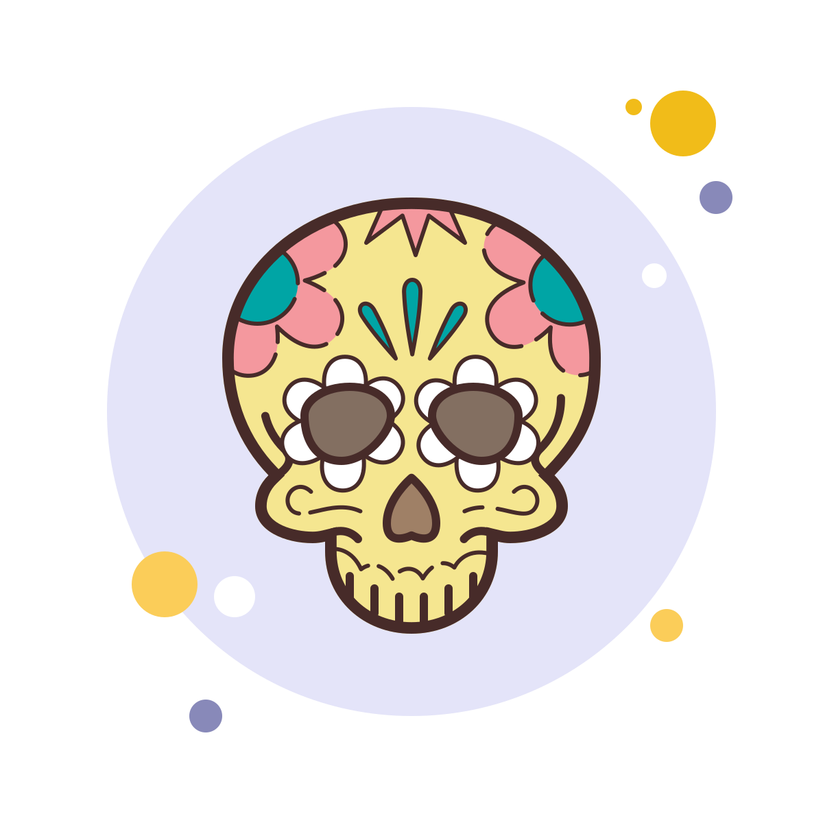 bubbles style day of the dead icon