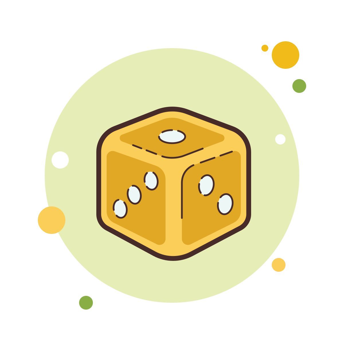 bubbles style dice icon