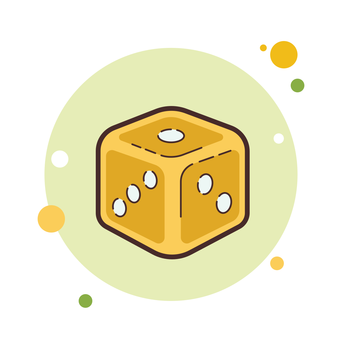 bubbles style dice icon