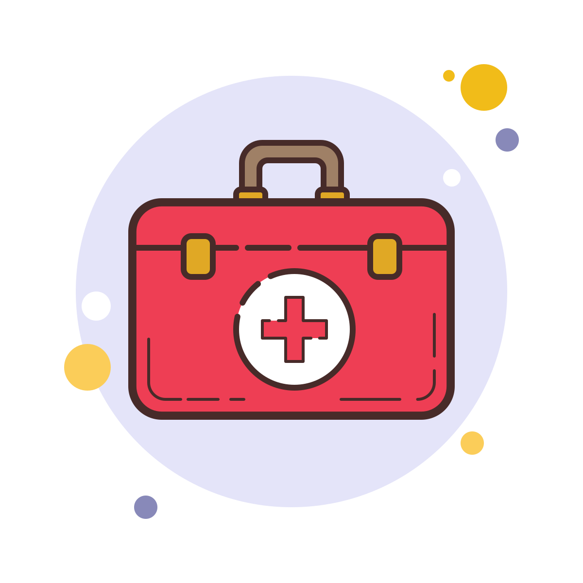 bubbles style doctors bag icon