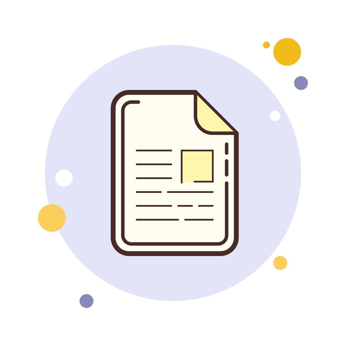 bubbles style documento icon