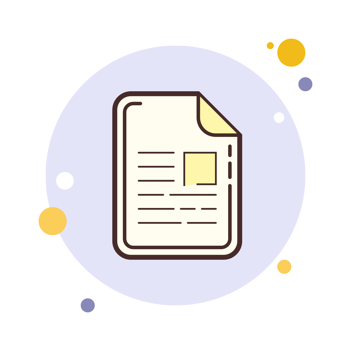 bubbles style document icon