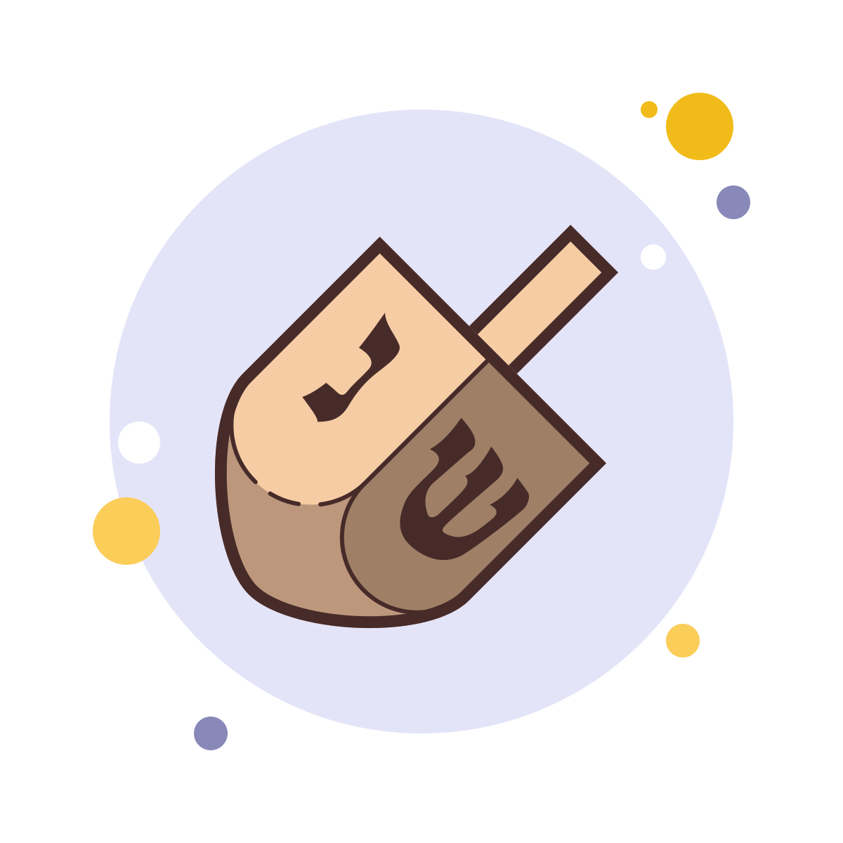 bubbles style dreidel icon