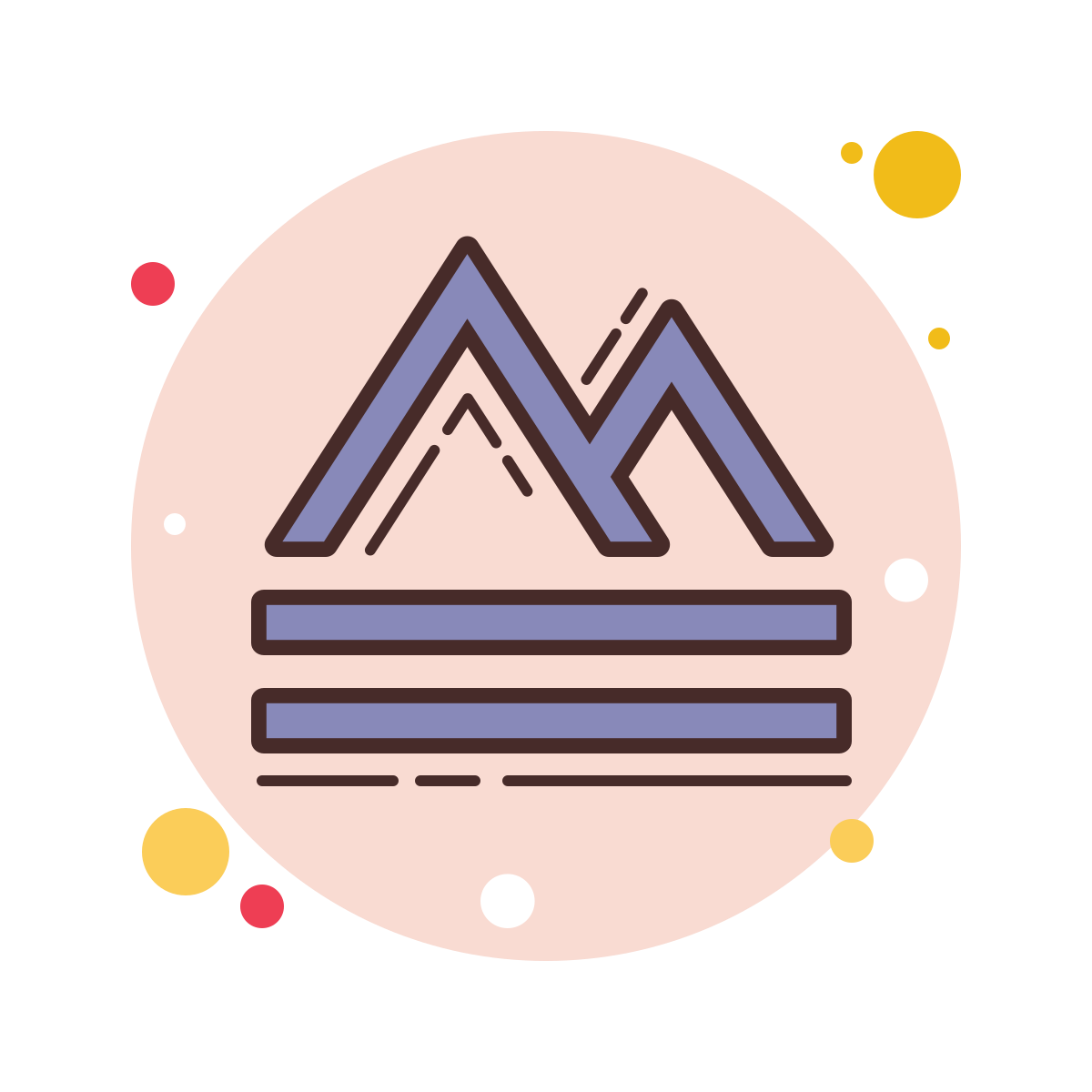 bubbles style earth element icon