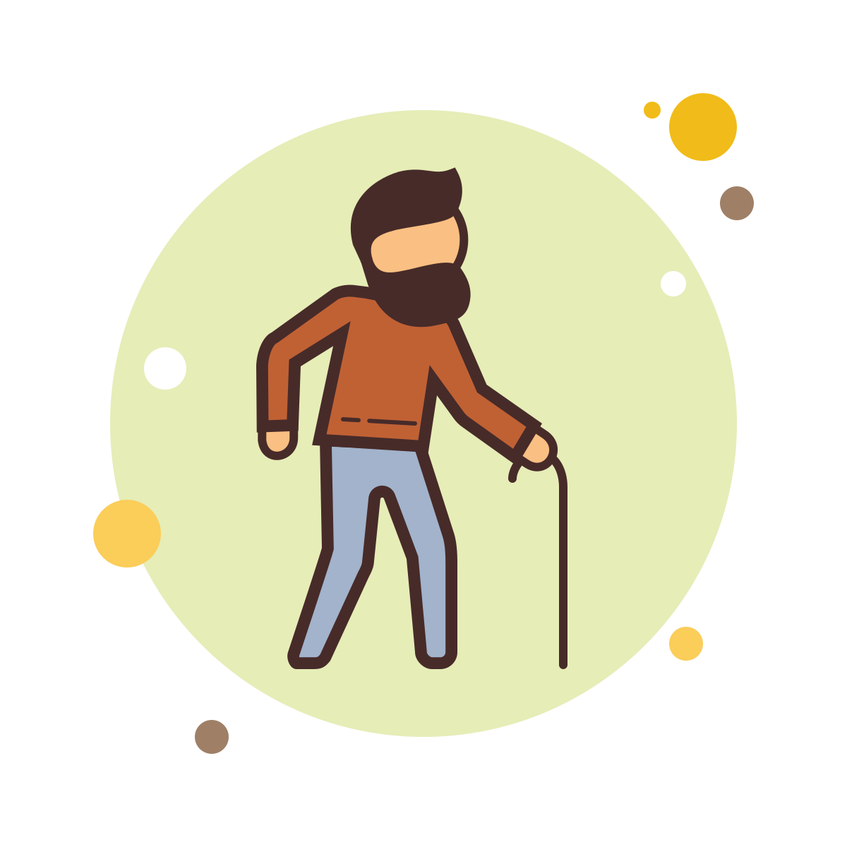 bubbles style elderly person icon