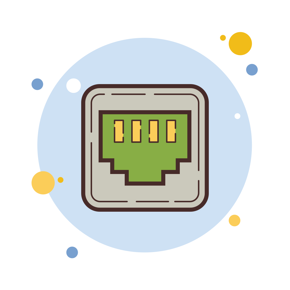bubbles style ethernet on icon