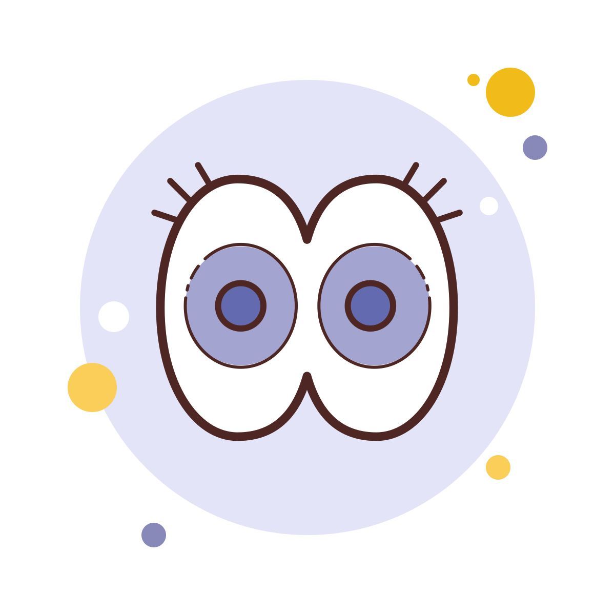 bubbles style occhi cartoon icon