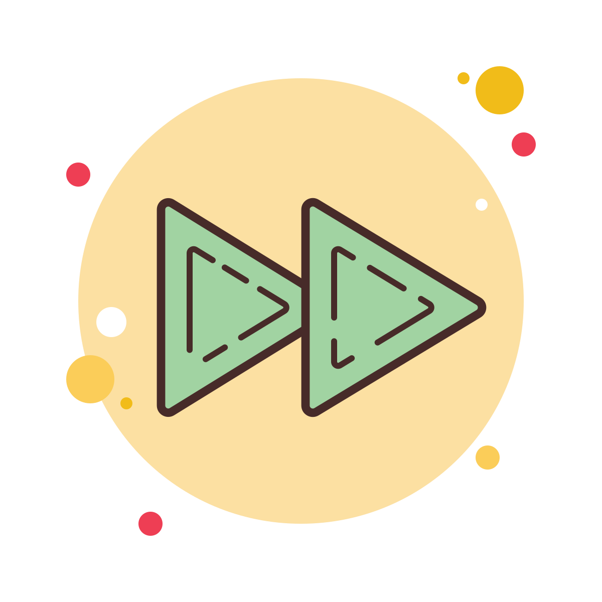 bubbles style fast forward icon