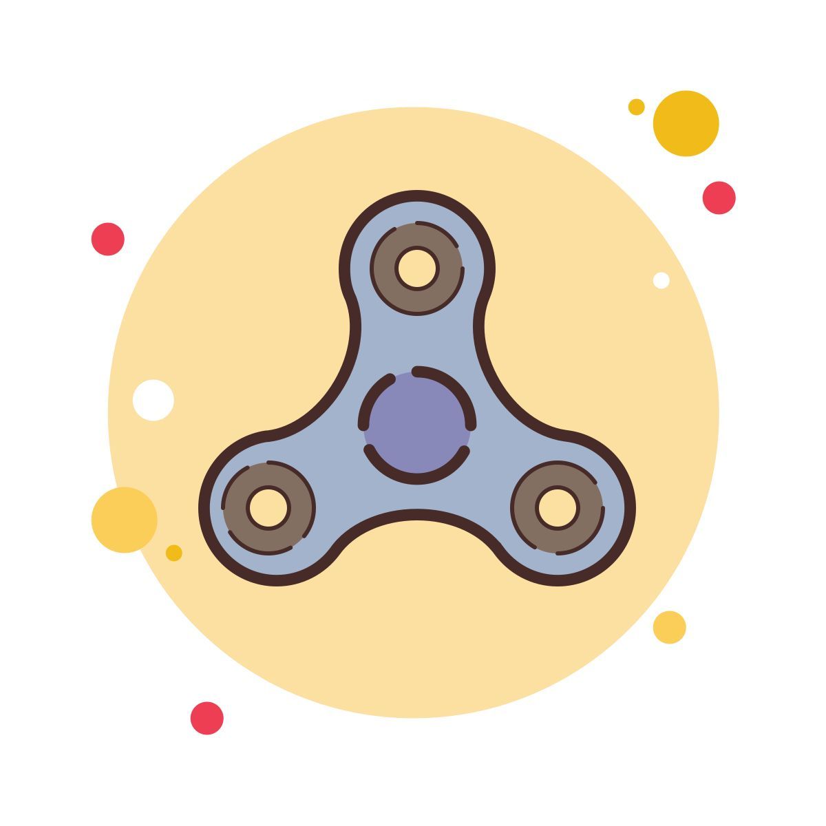 bubbles style fidget spinner icon