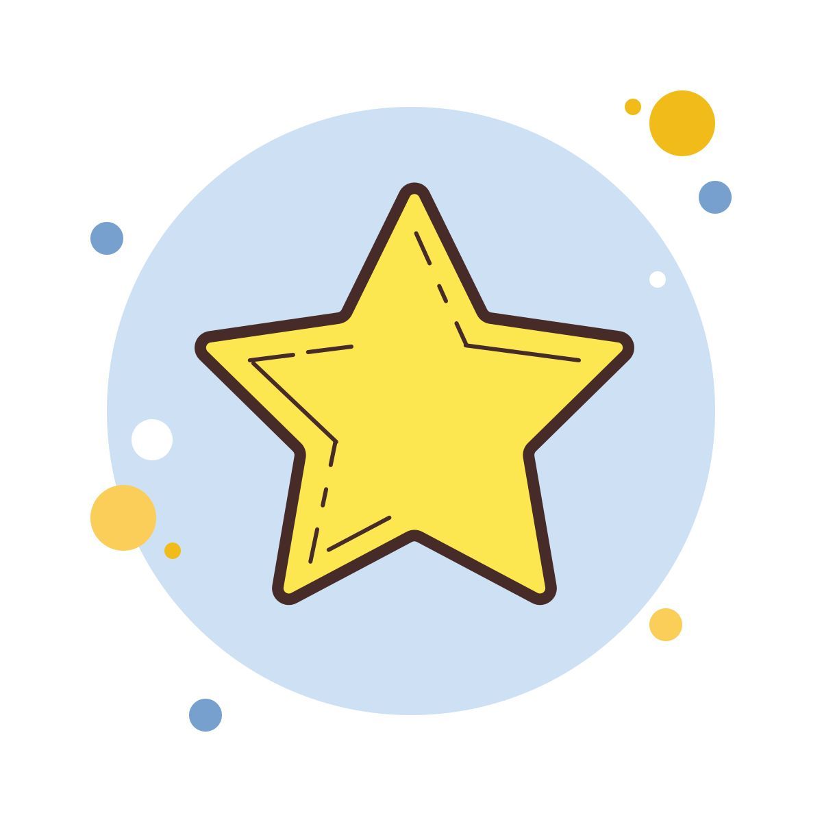 bubbles style 채워진 스타 icon