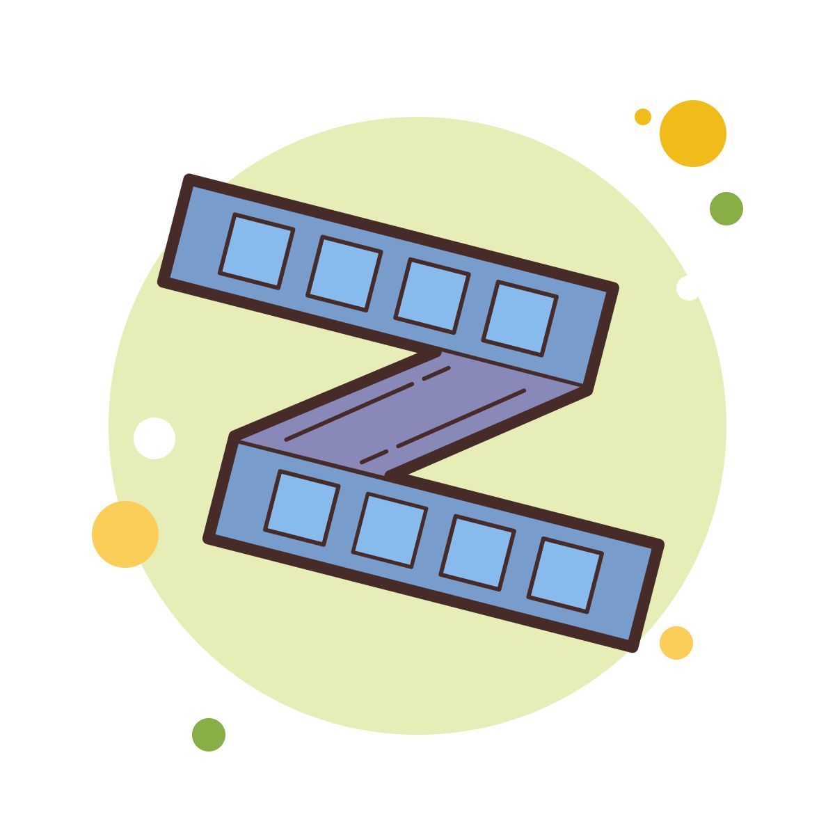 bubbles style film tape icon