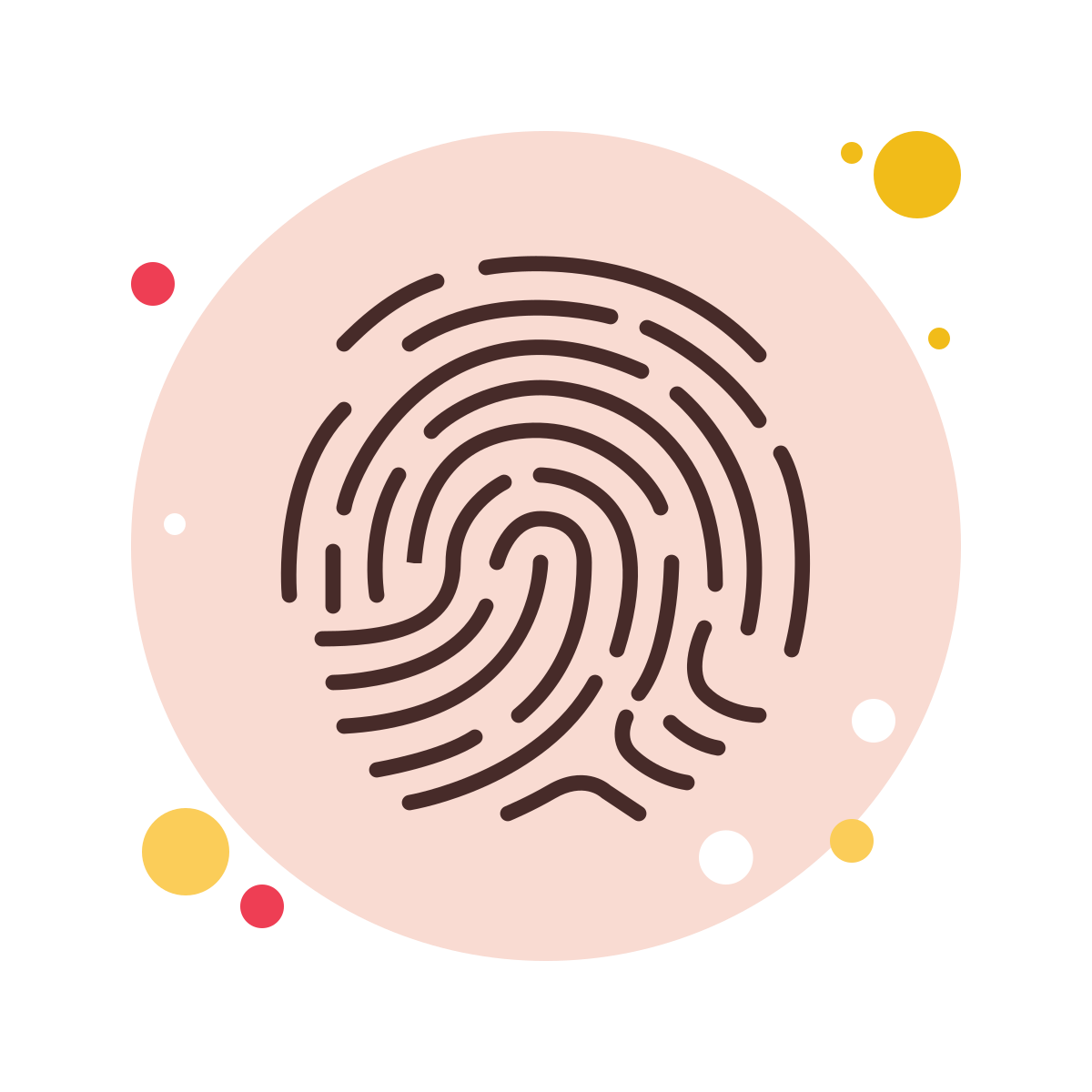 bubbles style fingerprint icon