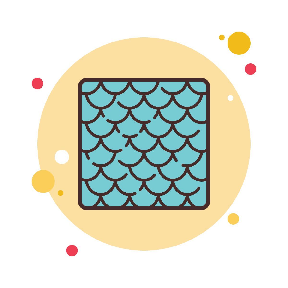 bubbles style patrón de escamas de pescado icon