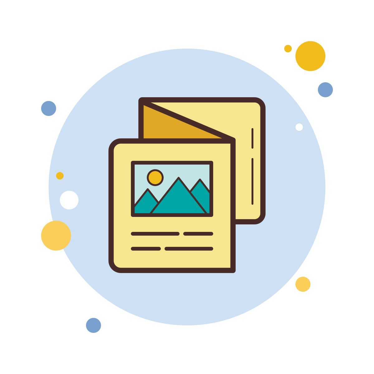 bubbles style 접은 책자 icon