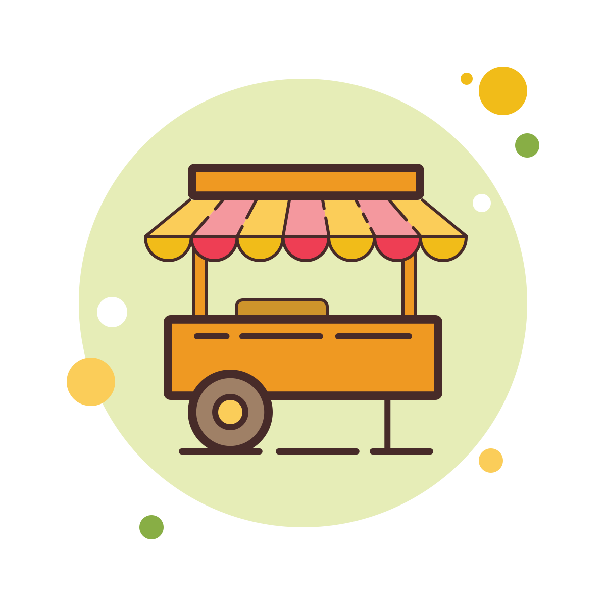 bubbles style food cart icon