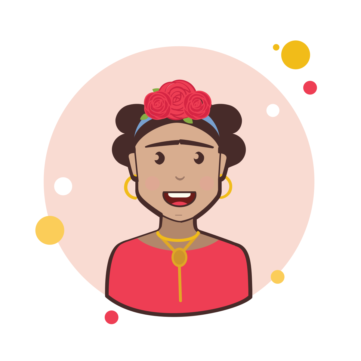 bubbles style frida kahlo icon