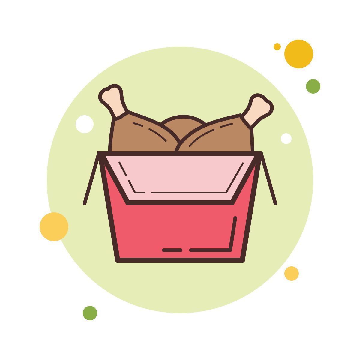 bubbles style fried chicken icon