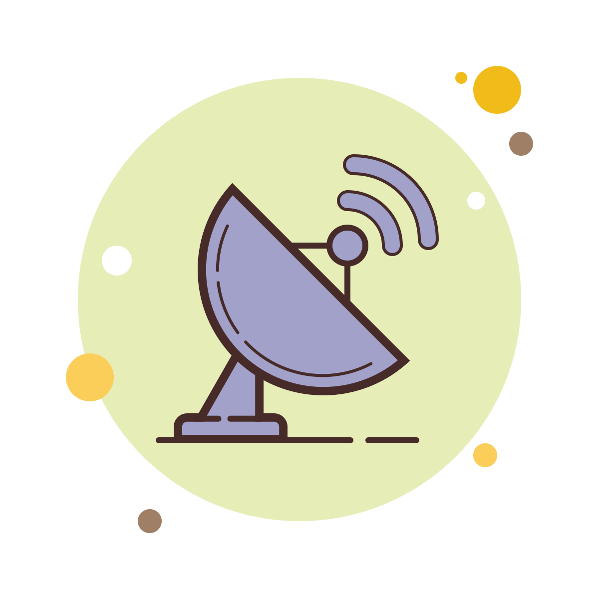 bubbles style gps receiving icon
