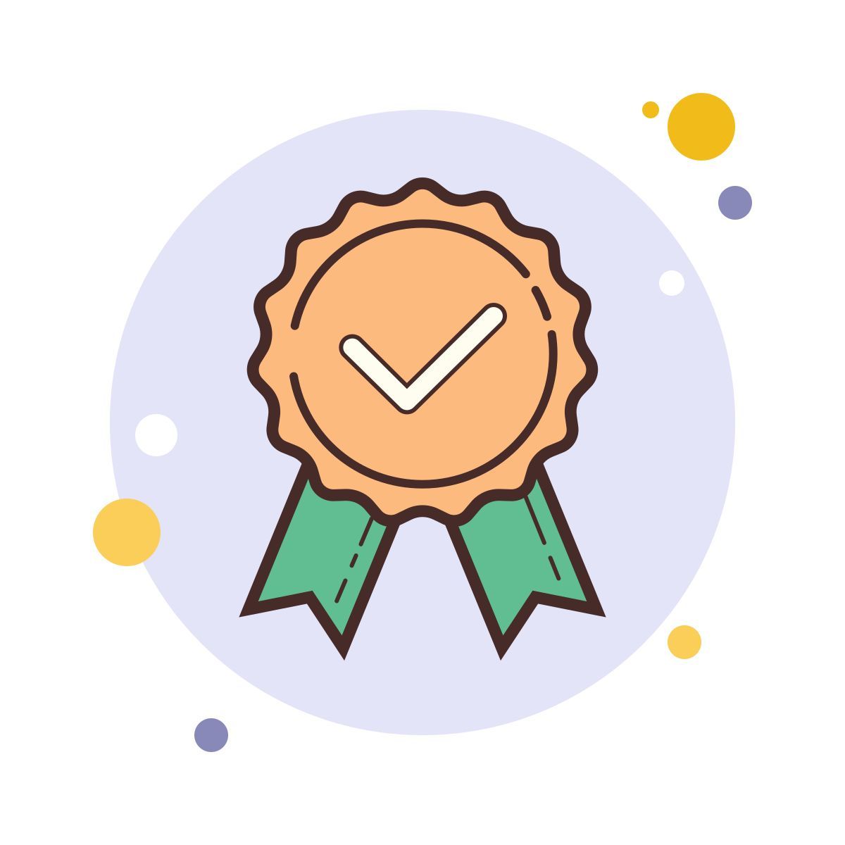 bubbles style 보증 icon