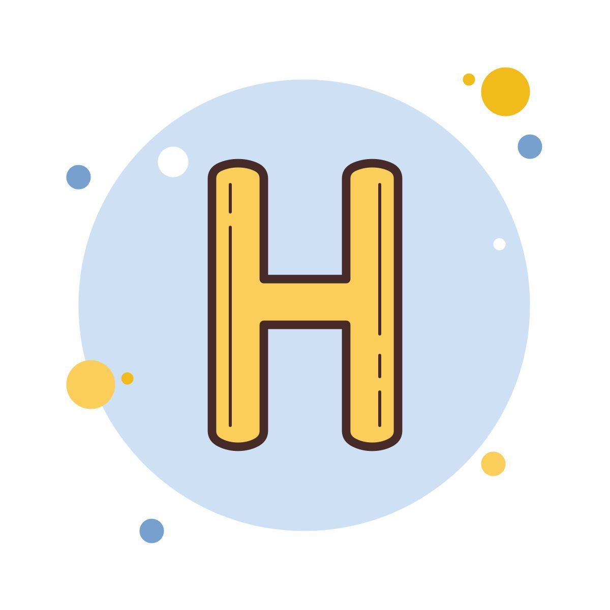 bubbles style h icon