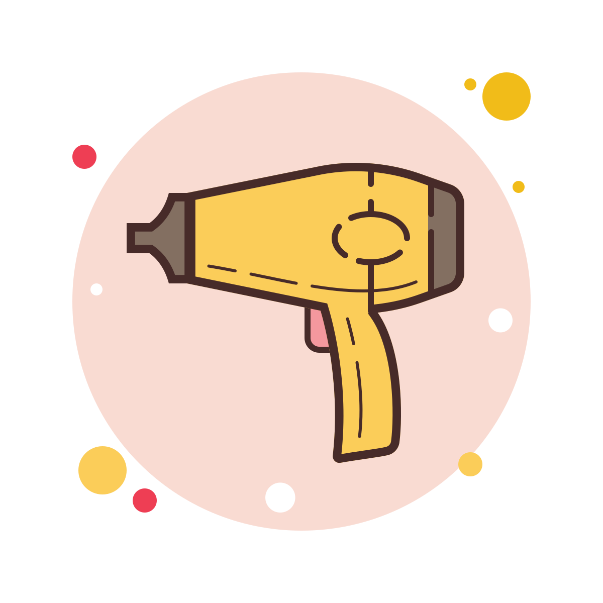 bubbles style hair dryer icon