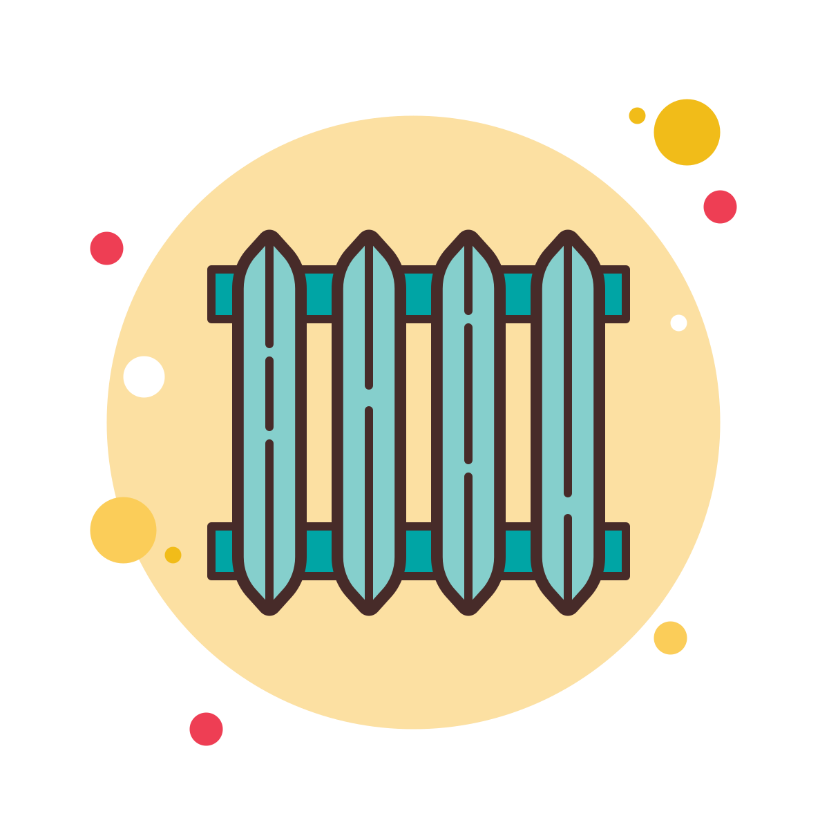 bubbles style heating radiator icon