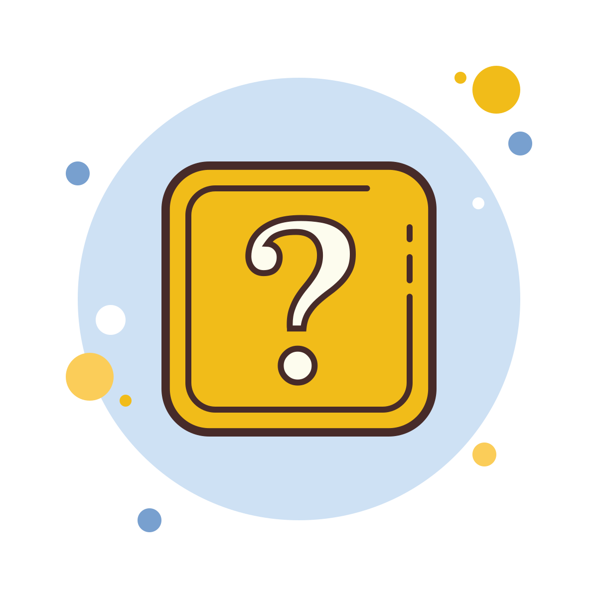 bubbles style help icon