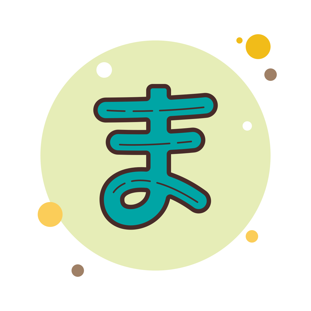 bubbles style hiragana ma icon