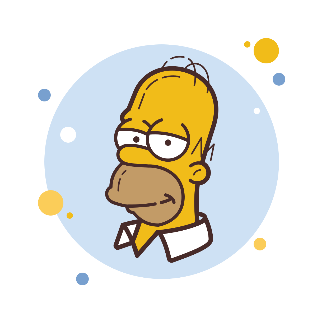 bubbles style homer simpson icon