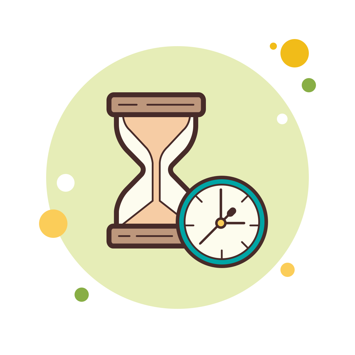 bubbles style hourglass icon