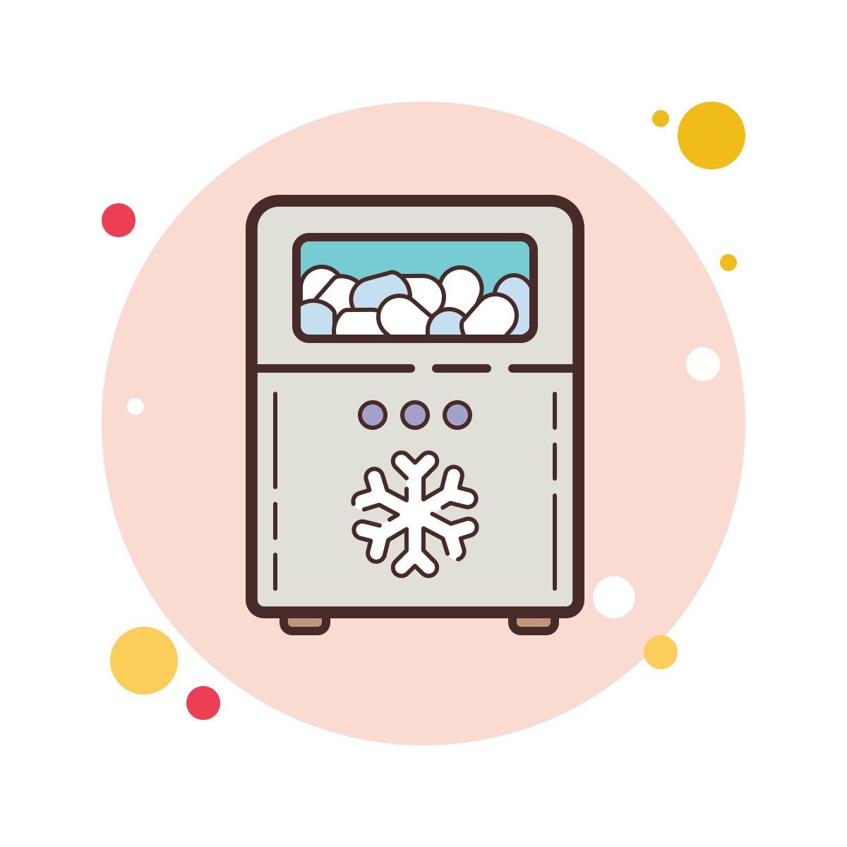 bubbles style maquina de hielo icon