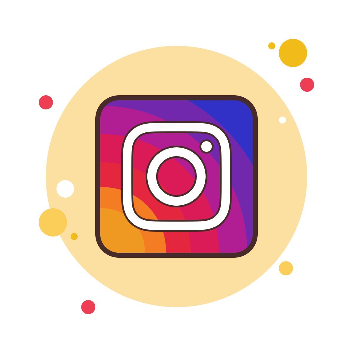 bubbles style instagram icon