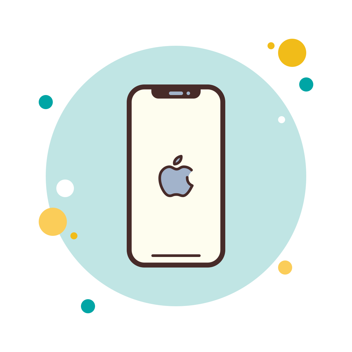 bubbles style iphone x icon
