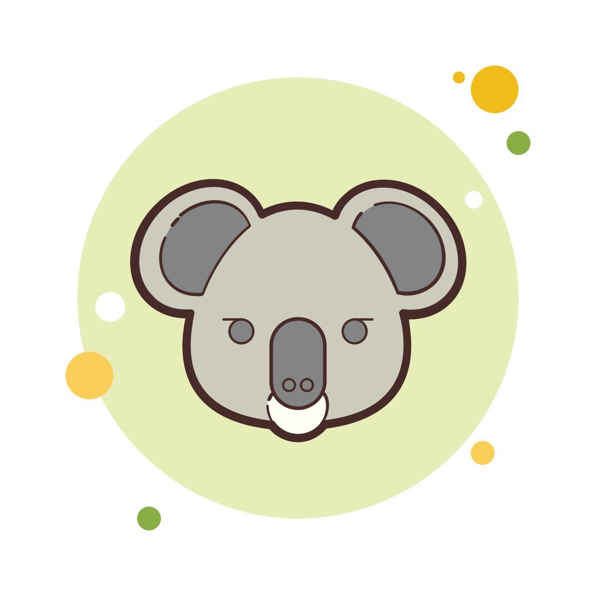 bubbles style koala icon