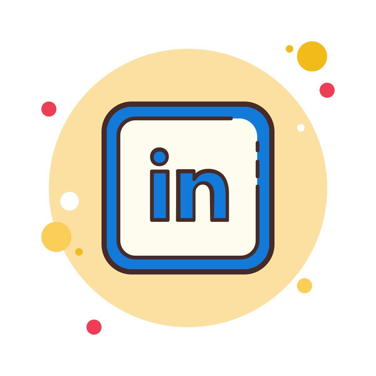 bubbles style linkedin icon
