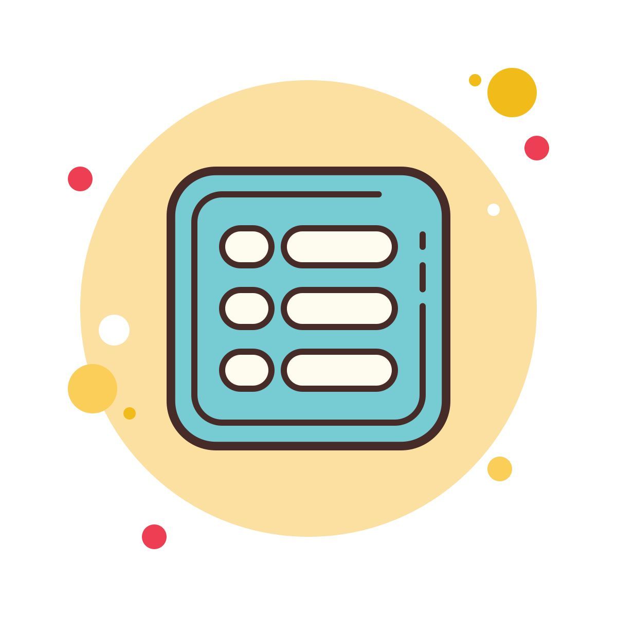 bubbles style liste icon